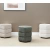 SAFAVIEH Couture Collection Rosaria Dark Green Chenille Upholstered Hexagon Shape Ottoman Foot Stool Accent Pouf, Fully Assembled(Dark Green)