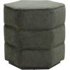 SAFAVIEH Couture Collection Rosaria Dark Green Chenille Upholstered Hexagon Shape Ottoman Foot Stool Accent Pouf, Fully Assembled(Dark Green)