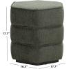 SAFAVIEH Couture Collection Rosaria Dark Green Chenille Upholstered Hexagon Shape Ottoman Foot Stool Accent Pouf, Fully Assembled(Dark Green)