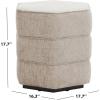 SAFAVIEH Couture Collection Rosaria Dark Green Chenille Upholstered Hexagon Shape Ottoman Foot Stool Accent Pouf, Fully Assembled(Taupe)