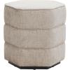 SAFAVIEH Couture Collection Rosaria Dark Green Chenille Upholstered Hexagon Shape Ottoman Foot Stool Accent Pouf, Fully Assembled(Taupe)