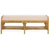 SAFAVIEH Couture Collection – Flanders Natural Rattan & White Bench, Cushioned Entryway Bench with Lower Shelf Storage, Coastal Boho Accent Seating, Fully Assembled (CWK2032A)(Natural/White)