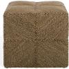 SAFAVIEH Couture Collection – Malta Natural Woven Seagrass Square Ottoman, Fully Assembled (CWK2028A)(Natural)