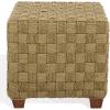 SAFAVIEH Couture Collection – Norabelle Natural Woven Seagrass Square Ottoman, Handwoven Accent Footrest or Decorative Cube, Coastal Boho Style, Fully Assembled (CWK2034A)(Natural)