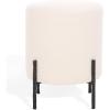 SAFAVIEH Couture Collection Jessa Ivory/Black Boucle Round Ottoman (Fully Assembled)(Ivory/Black)