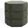 SAFAVIEH Couture Collection Rosaria Dark Green Chenille Upholstered Hexagon Shape Ottoman Foot Stool Accent Pouf, Fully Assembled(Dark Green)