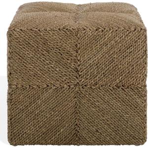 SAFAVIEH Couture Collection – Malta Natural Woven Seagrass Square Ottoman, Fully Assembled (CWK2028A)(Natural)