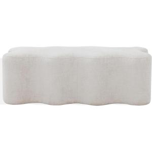 SAFAVIEH Couture Collection Jacqualessa Light Brown Chenille Bench (Fully Assembled)(Cream)