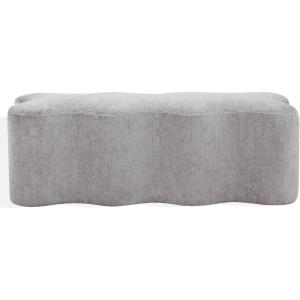 SAFAVIEH Couture Collection Jacqualessa Light Brown Chenille Bench (Fully Assembled)(Grey)