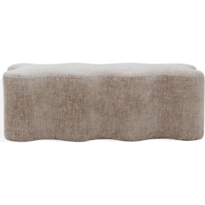 SAFAVIEH Couture Collection Jacqualessa Light Brown Chenille Bench (Fully Assembled)(Light Brown)