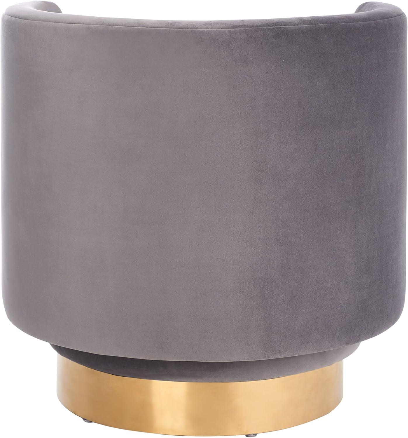 image:imageSAFAVIEH Couture Brynlee Swivel Accent ChairSlate Gold