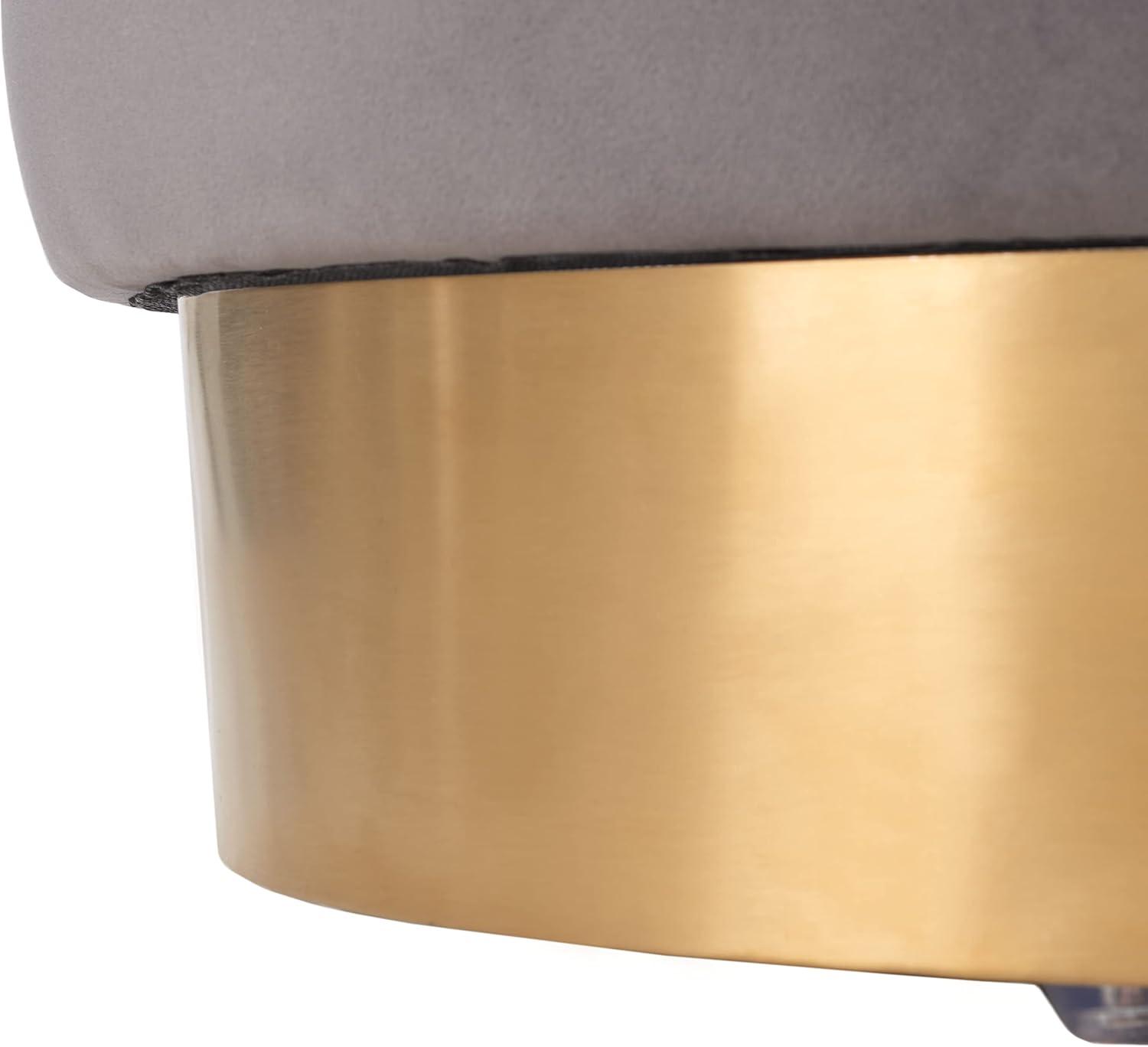 image:imageSAFAVIEH Couture Brynlee Swivel Accent ChairSlate Gold