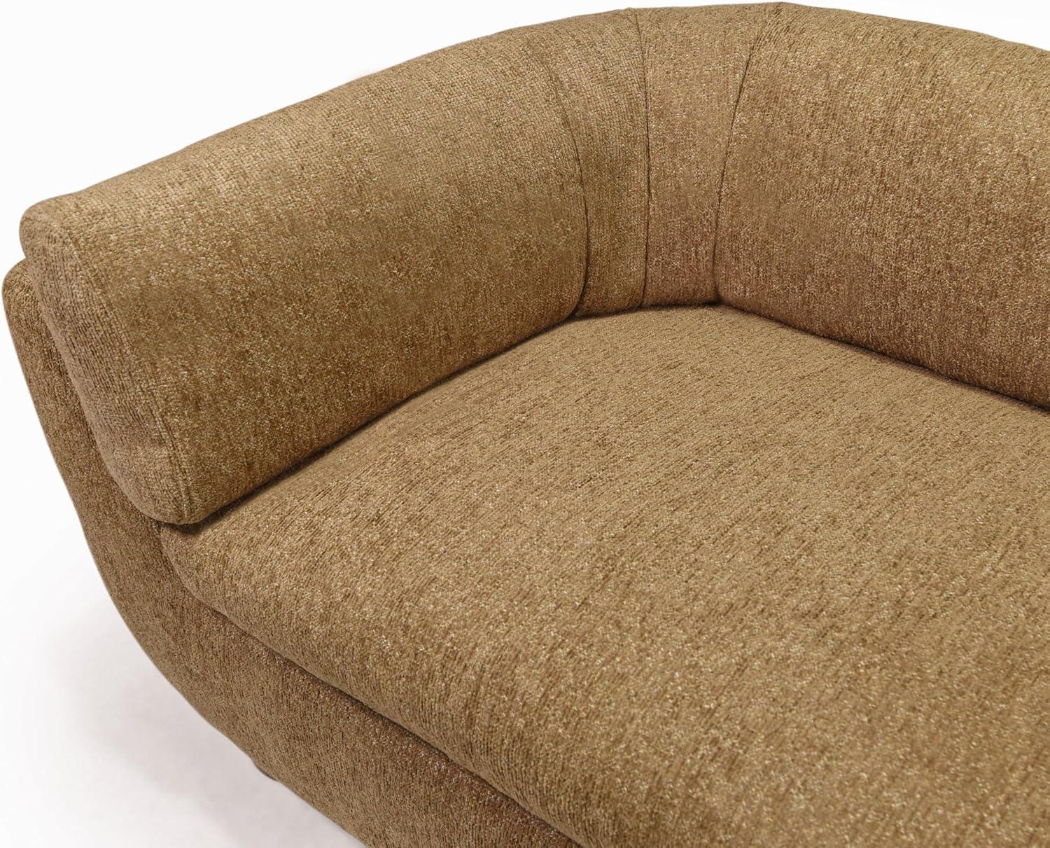 image:imageSAFAVIEH Couture Collection Beccaletta Light Brown Performance Fabric Sofa Fully Assembled Modern Upholstered Sofa with Wood Base SFV2410ALight Brown