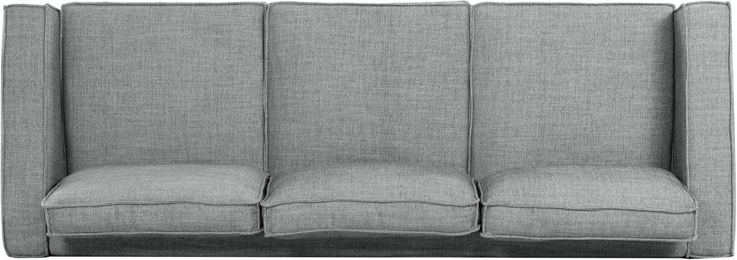 image:imageSAFAVIEH Couture Collection Kalyna 35 Seater Sofa Grey Modern Upholstered Polyester Fabric Couch with Square Arms amp Tapered Legs SFA2007BGrey