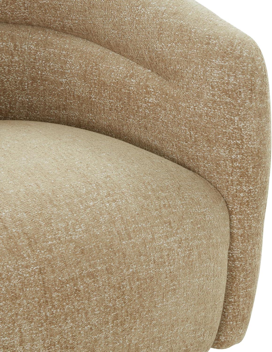 image:imageSAFAVIEH Couture Collection Kellybryn Olive Green Chenille Swivel Accent Chair Fully Assembled Upholstered Lounge Chair SFV4883CLight Brown
