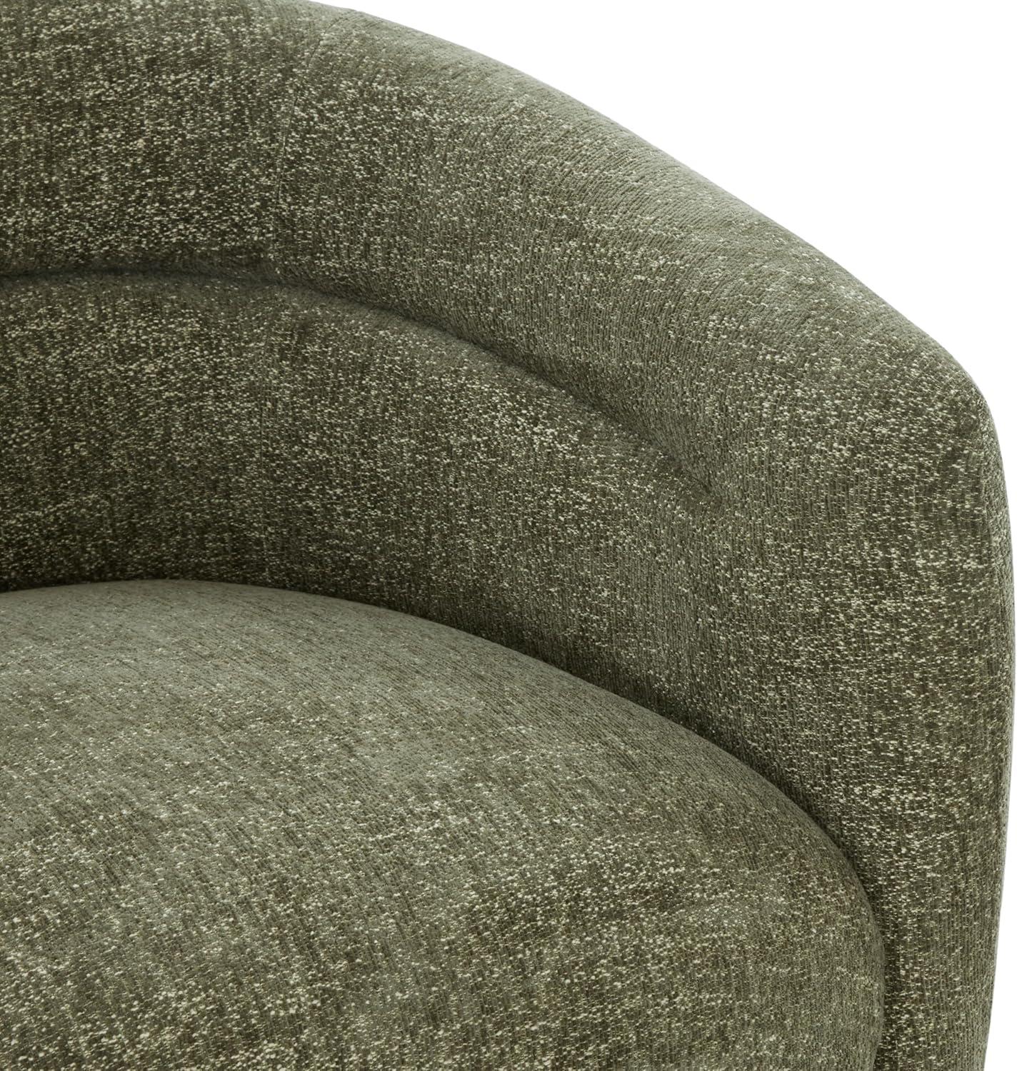 image:imageSAFAVIEH Couture Collection Kellybryn Olive Green Chenille Swivel Accent Chair Fully Assembled Upholstered Lounge Chair SFV4883COlive Green