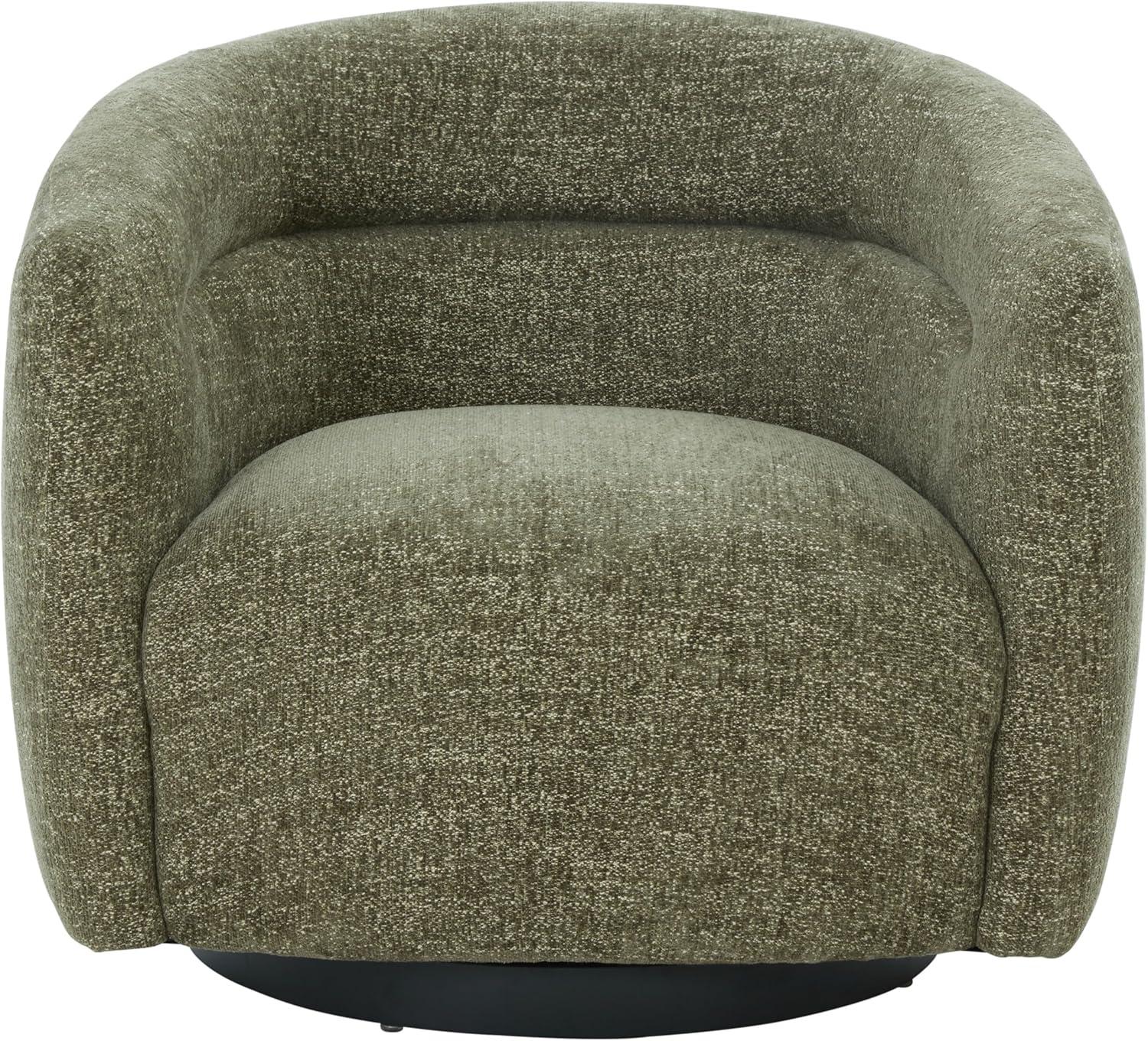 image:imageSAFAVIEH Couture Collection Kellybryn Olive Green Chenille Swivel Accent Chair Fully Assembled Upholstered Lounge Chair SFV4883COlive Green