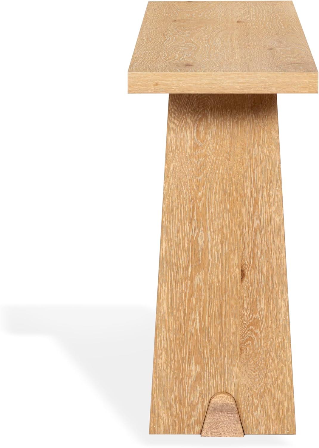 image:imageSAFAVIEH Couture Collection Maliq Natural Console Table Modern Entryway Accent Table with CleanLined Design SFV4272ANatural
