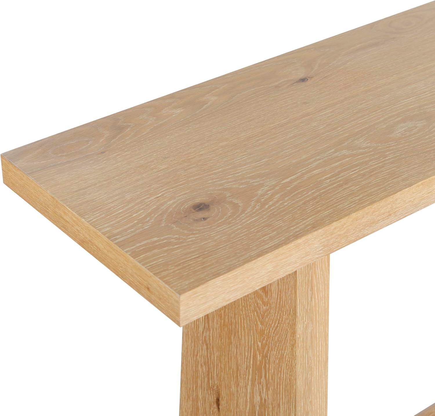 image:imageSAFAVIEH Couture Collection Maliq Natural Console Table Modern Entryway Accent Table with CleanLined Design SFV4272ANatural