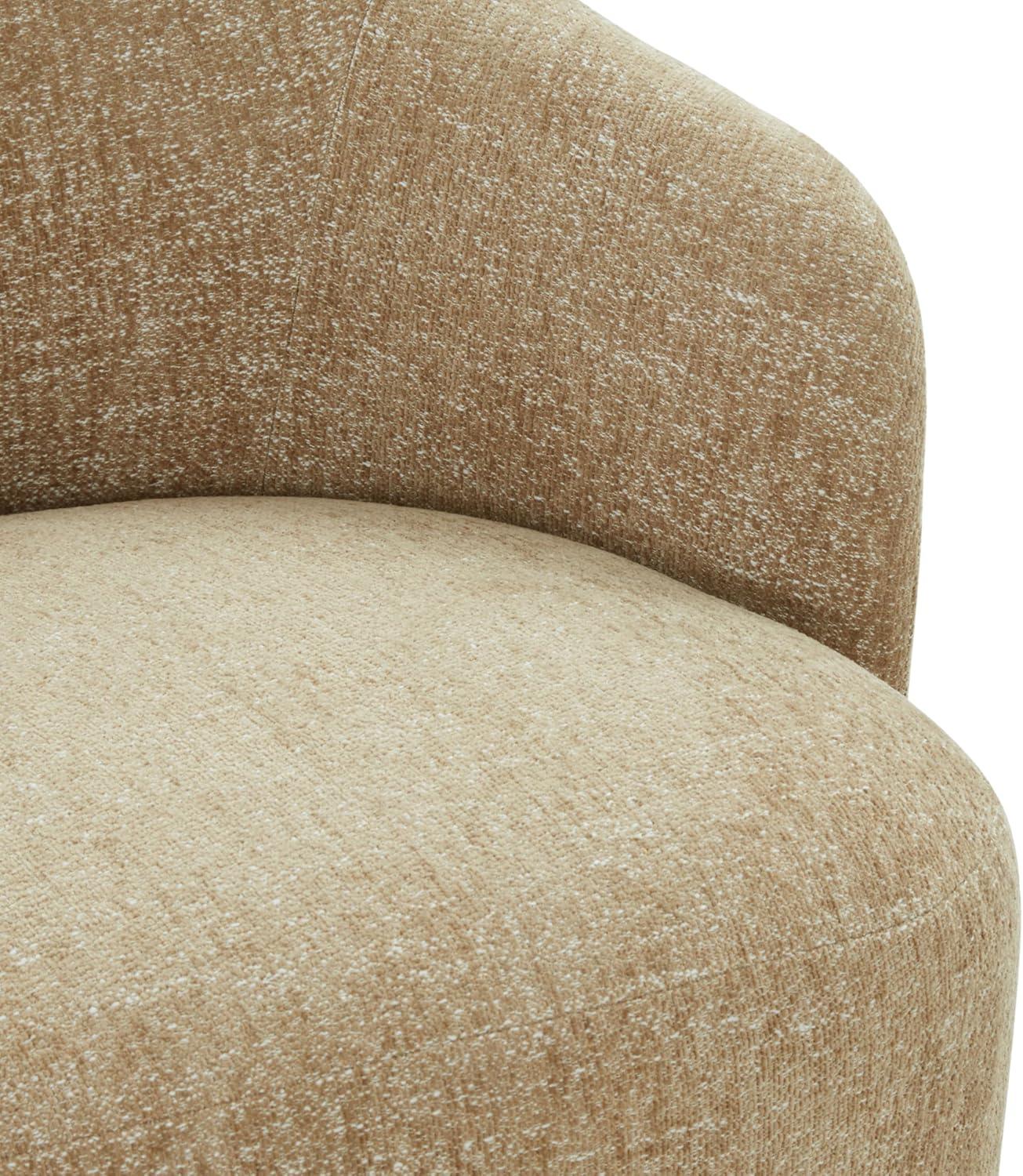 image:imageSAFAVIEH Couture Collection Peitra Dark Brown Chenille Accent Chair Fully Assembled Upholstered Chair SFV4846DLight Brown