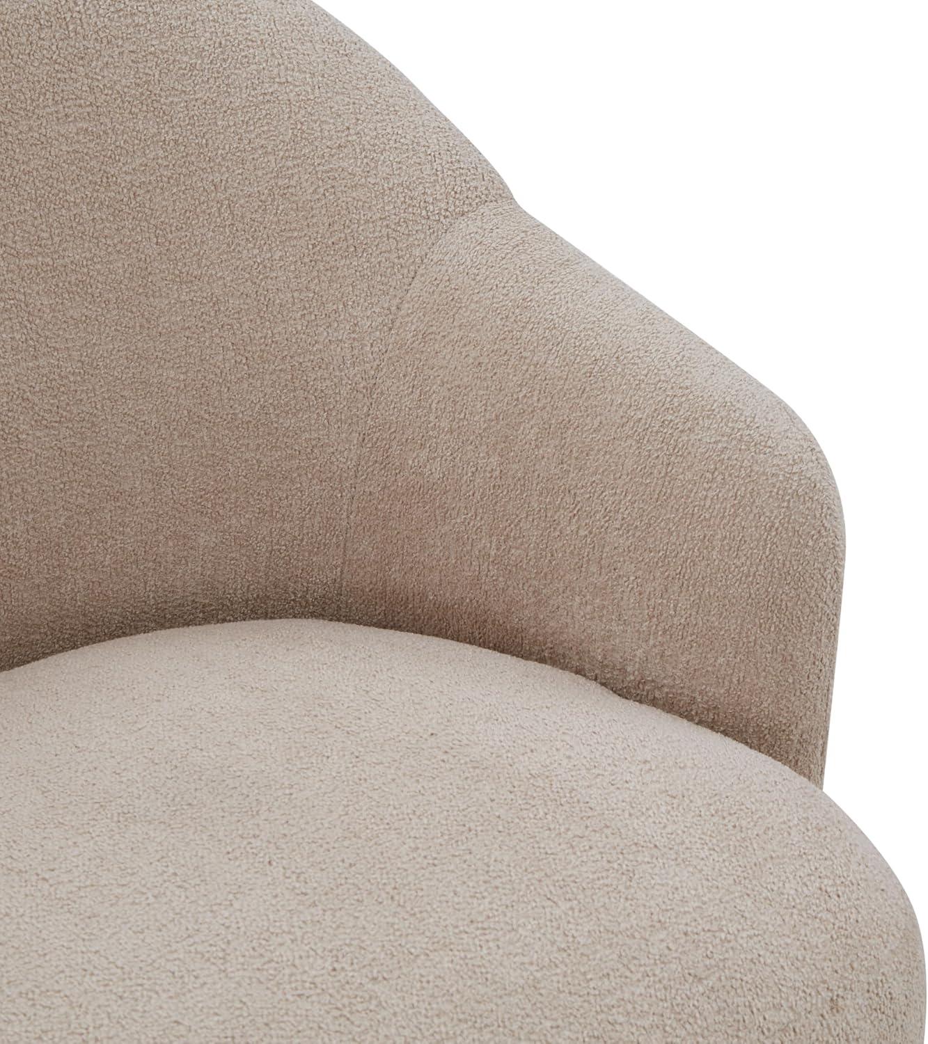 image:imageSAFAVIEH Couture Collection Peitra Dark Brown Chenille Accent Chair Fully Assembled Upholstered Chair SFV4846DOatmeal