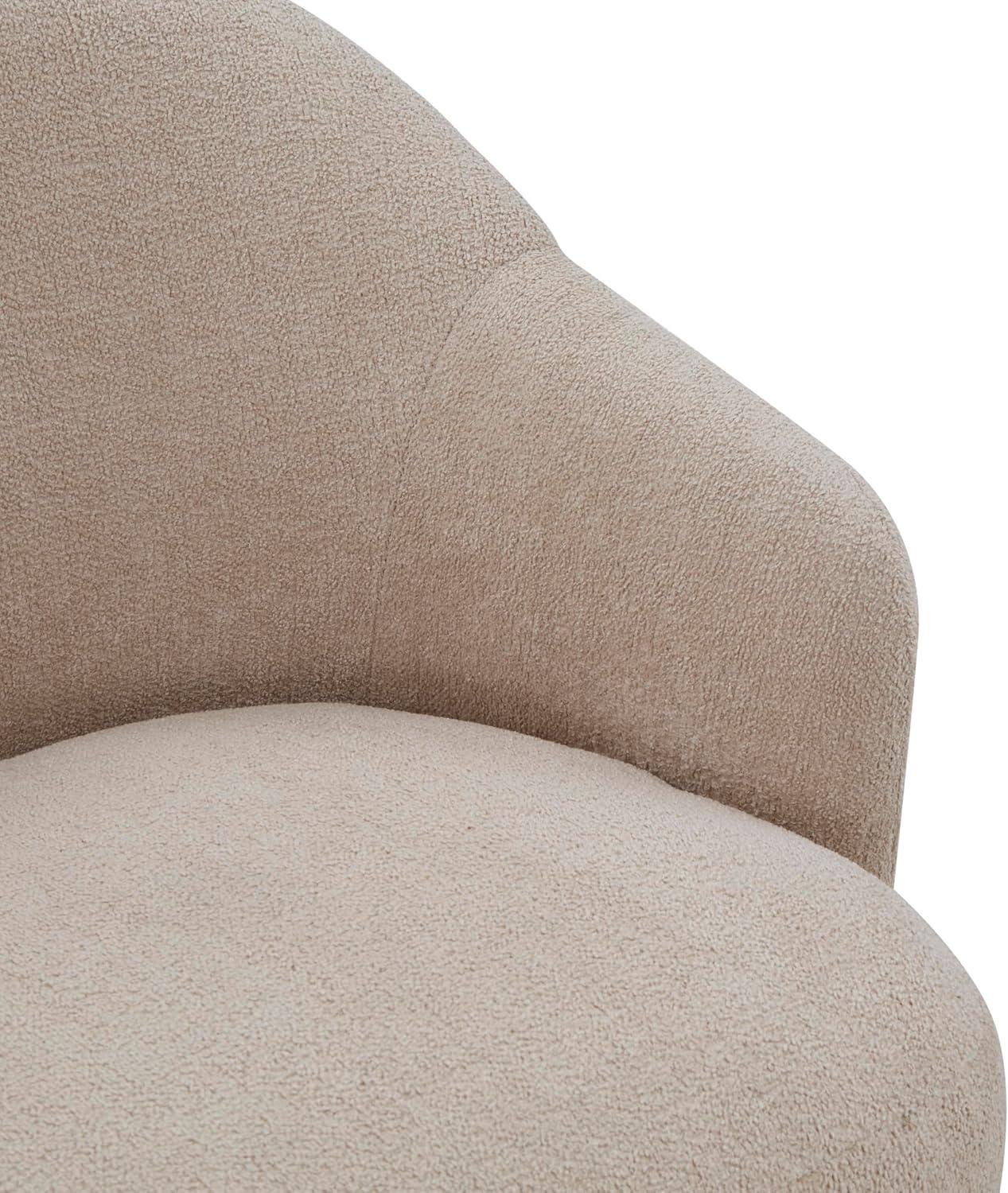 image:imageSAFAVIEH Couture Collection Peitra Dark Brown Chenille Accent Chair Fully Assembled Upholstered Chair SFV4846DOatmeal