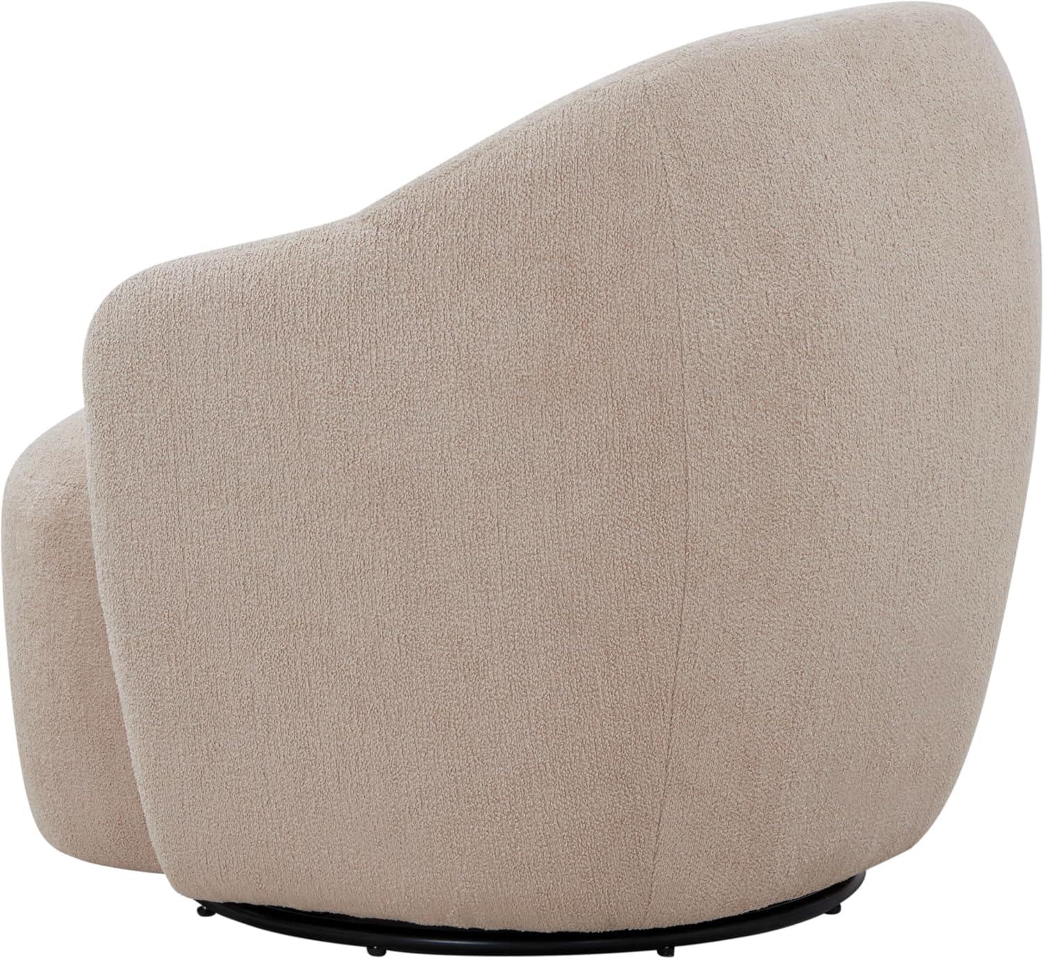 image:imageSAFAVIEH Couture Collection Peitra Dark Brown Chenille Accent Chair Fully Assembled Upholstered Chair SFV4846DOatmeal