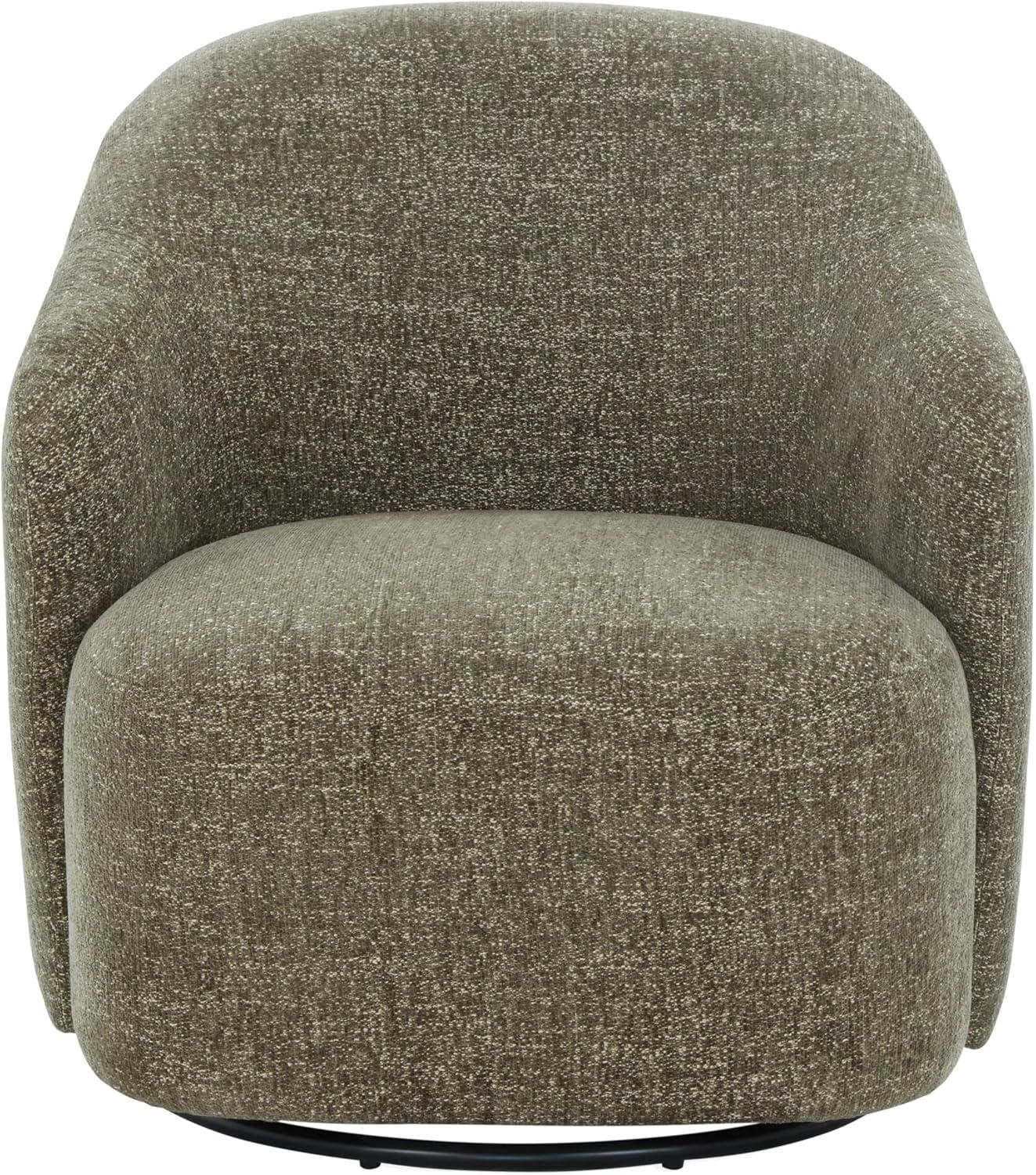 image:imageSAFAVIEH Couture Collection Peitra Dark Brown Chenille Accent Chair Fully Assembled Upholstered Chair SFV4846DOlive Green