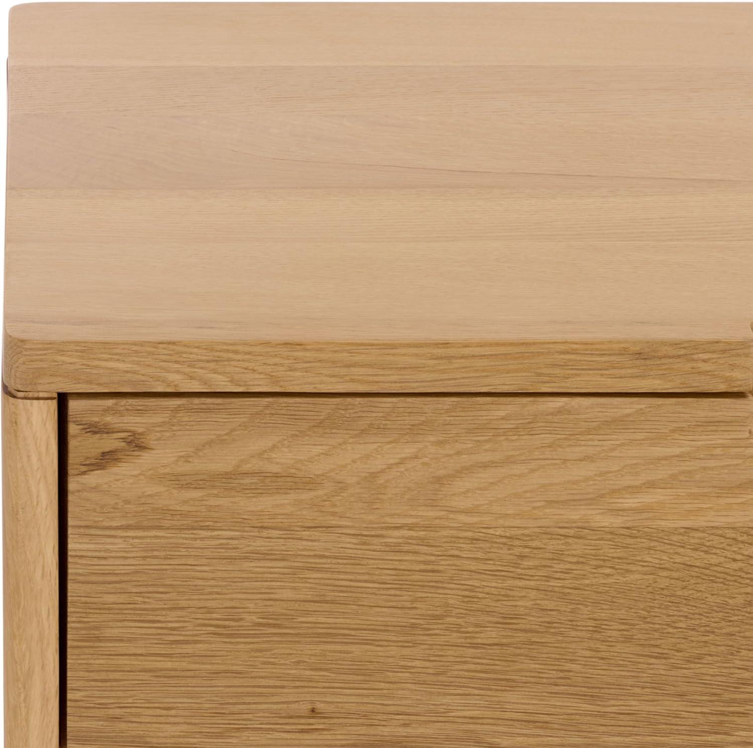 image:imageSAFAVIEH Couture Collection Riverside Natural Oak Wood 3Drawer Console Table Fully Assembled Modern Storage Accent SFV9762ANatural Oak