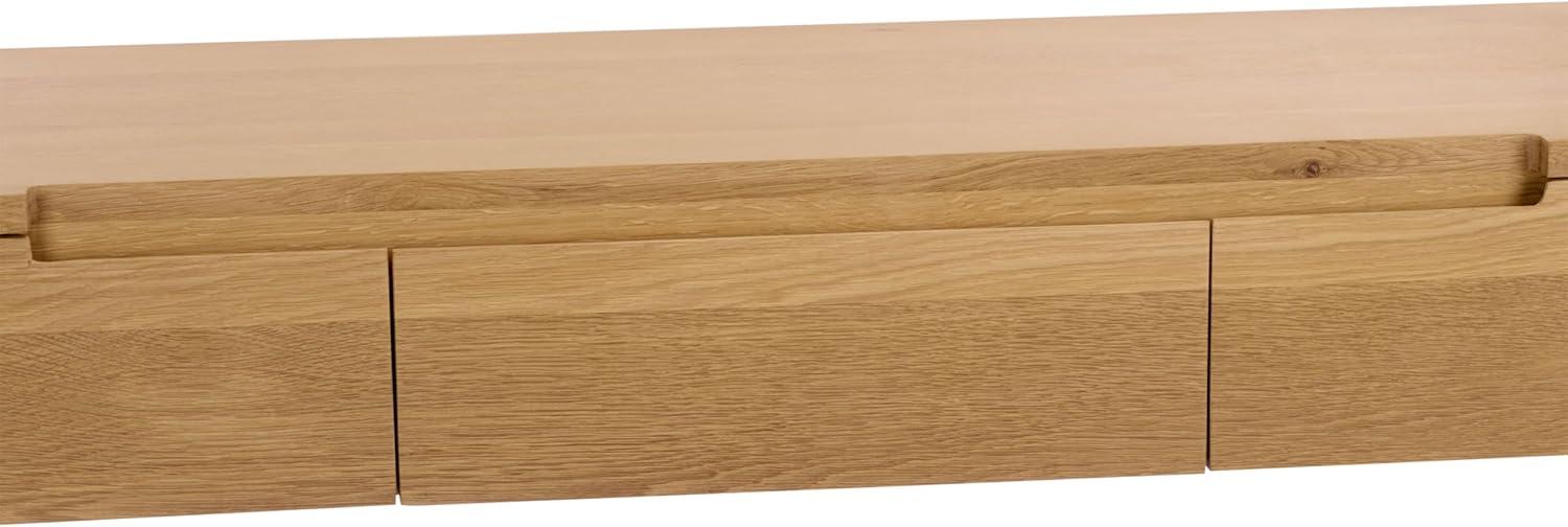 image:imageSAFAVIEH Couture Collection Riverside Natural Oak Wood 3Drawer Console Table Fully Assembled Modern Storage Accent SFV9762ANatural Oak