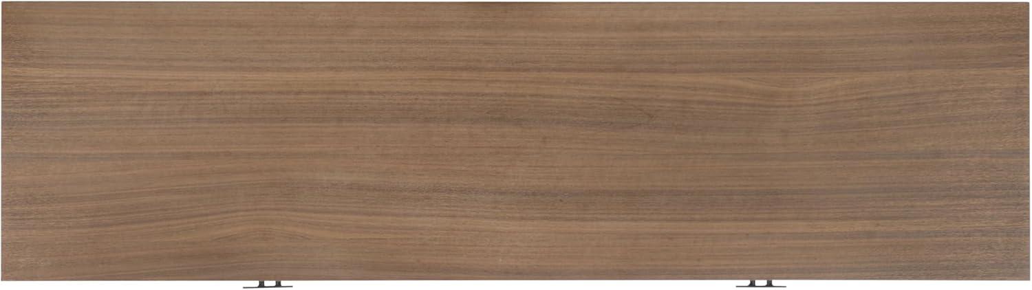 image:imageSAFAVIEH Couture Collection Sherriandra Walnut amp Black Metal Console Table with 2 Drawers Modern Accent SFV3010BWalnutBlack