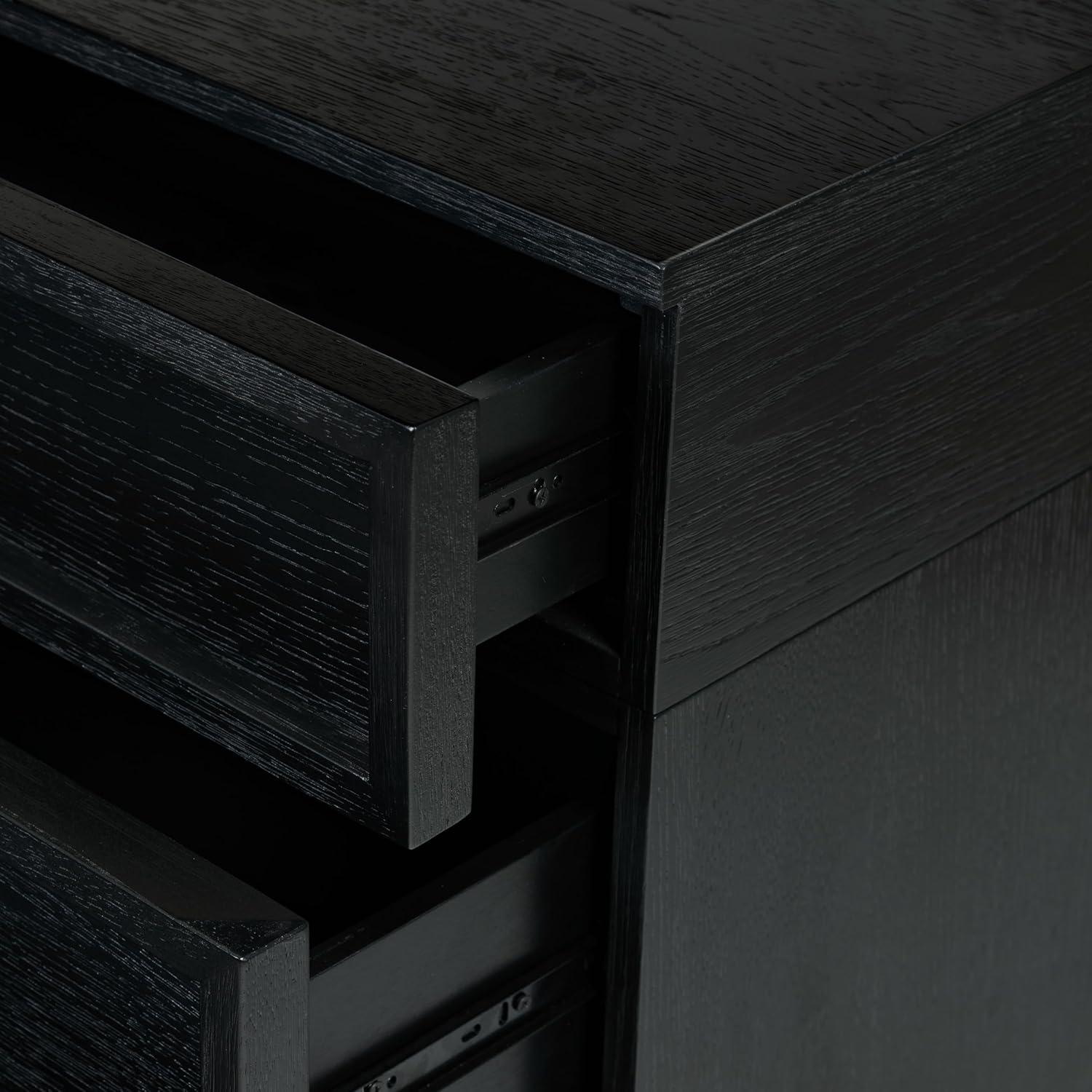 image:imageSAFAVIEH Couture Collection Zeus Black Wood 7Drawer Desk Modern Storage Writing Table SFV4220CBlack