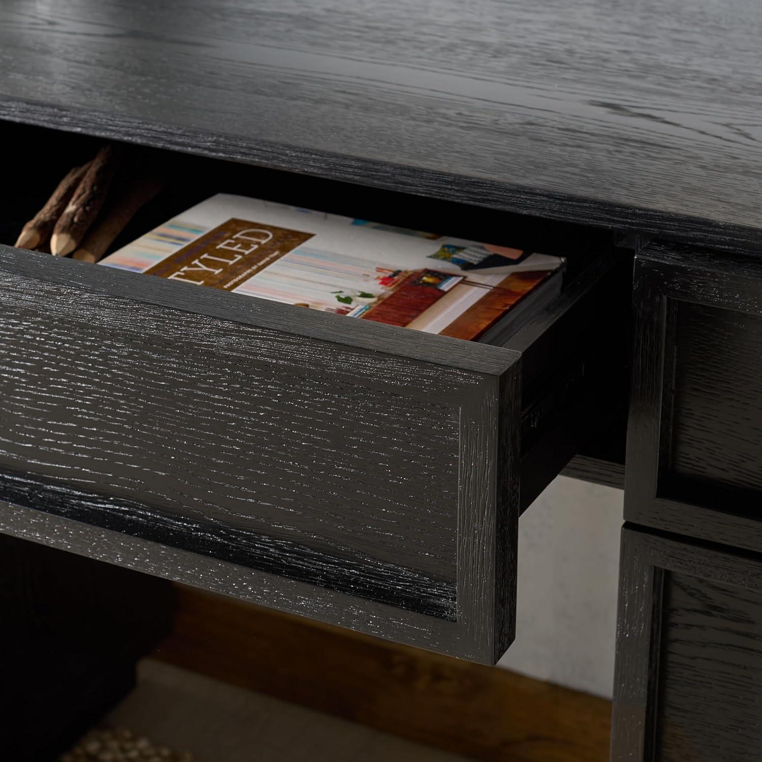 image:imageSAFAVIEH Couture Collection Zeus Black Wood 7Drawer Desk Modern Storage Writing Table SFV4220CBlack