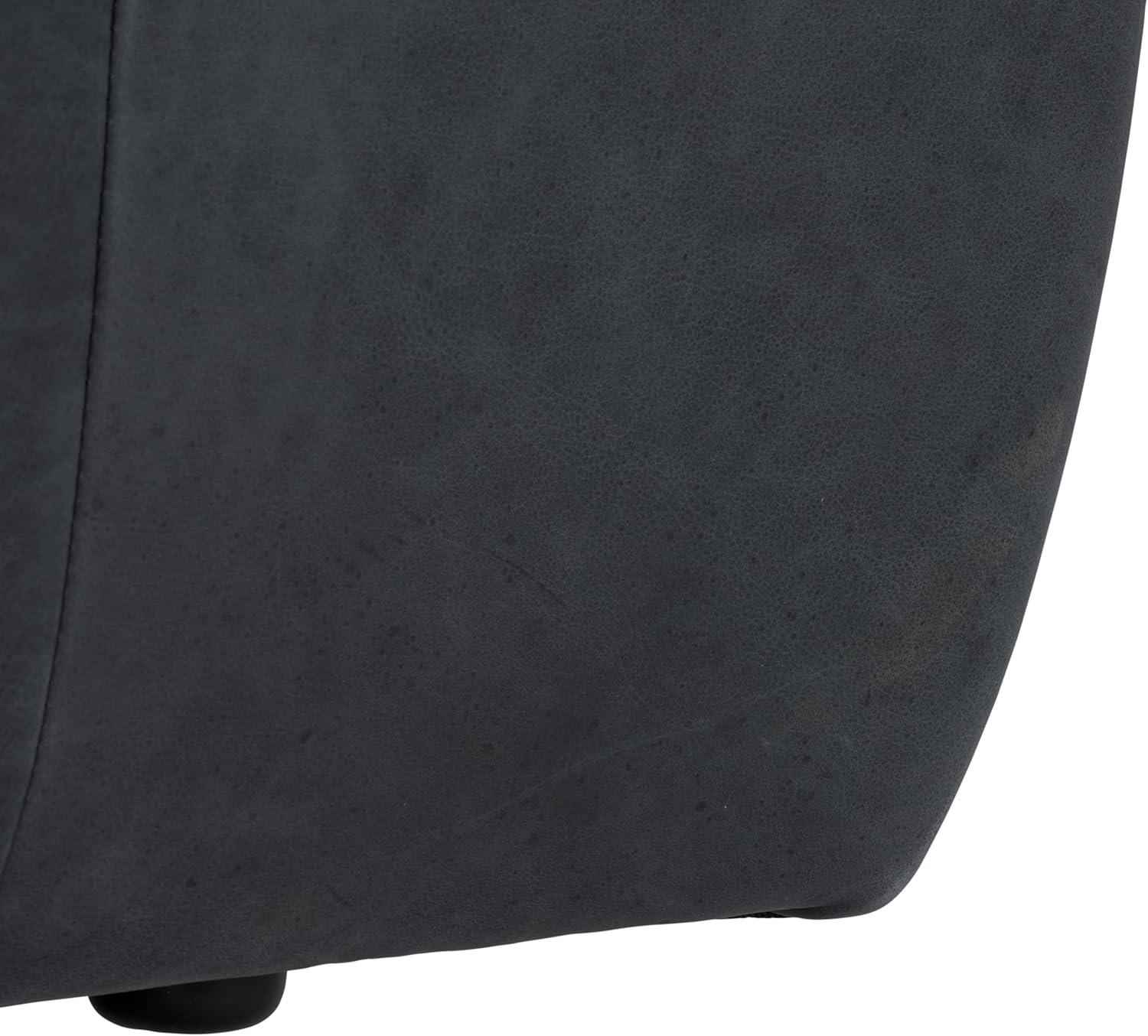 image:imageSAFAVIEH Couture Collection Agitha Modern Dark Grey Italian Leather Tufted Sofa Couch Fully AssembledDark Grey