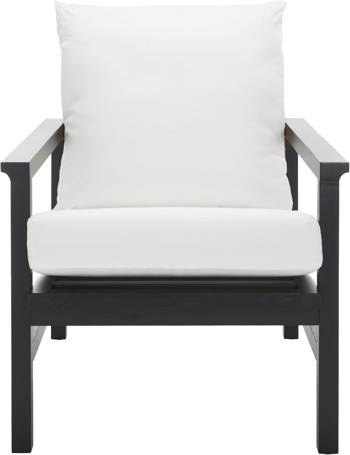 image:imageSAFAVIEH Couture Collection Emmalee WalnutNatural Cord Back Accent ChairBlackNatural