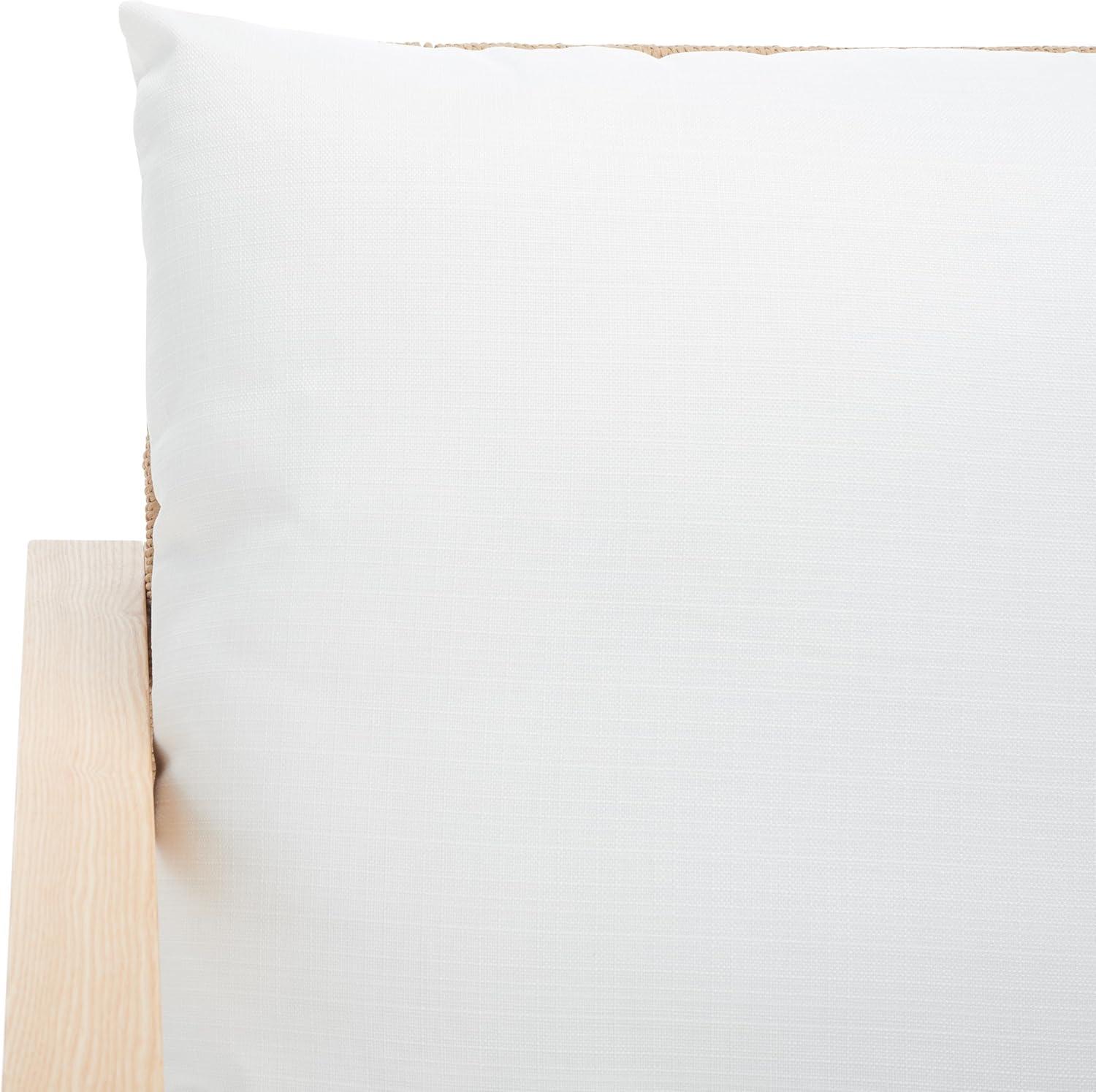 image:imageSAFAVIEH Couture Collection Emmalee WalnutNatural Cord Back Accent ChairNatural