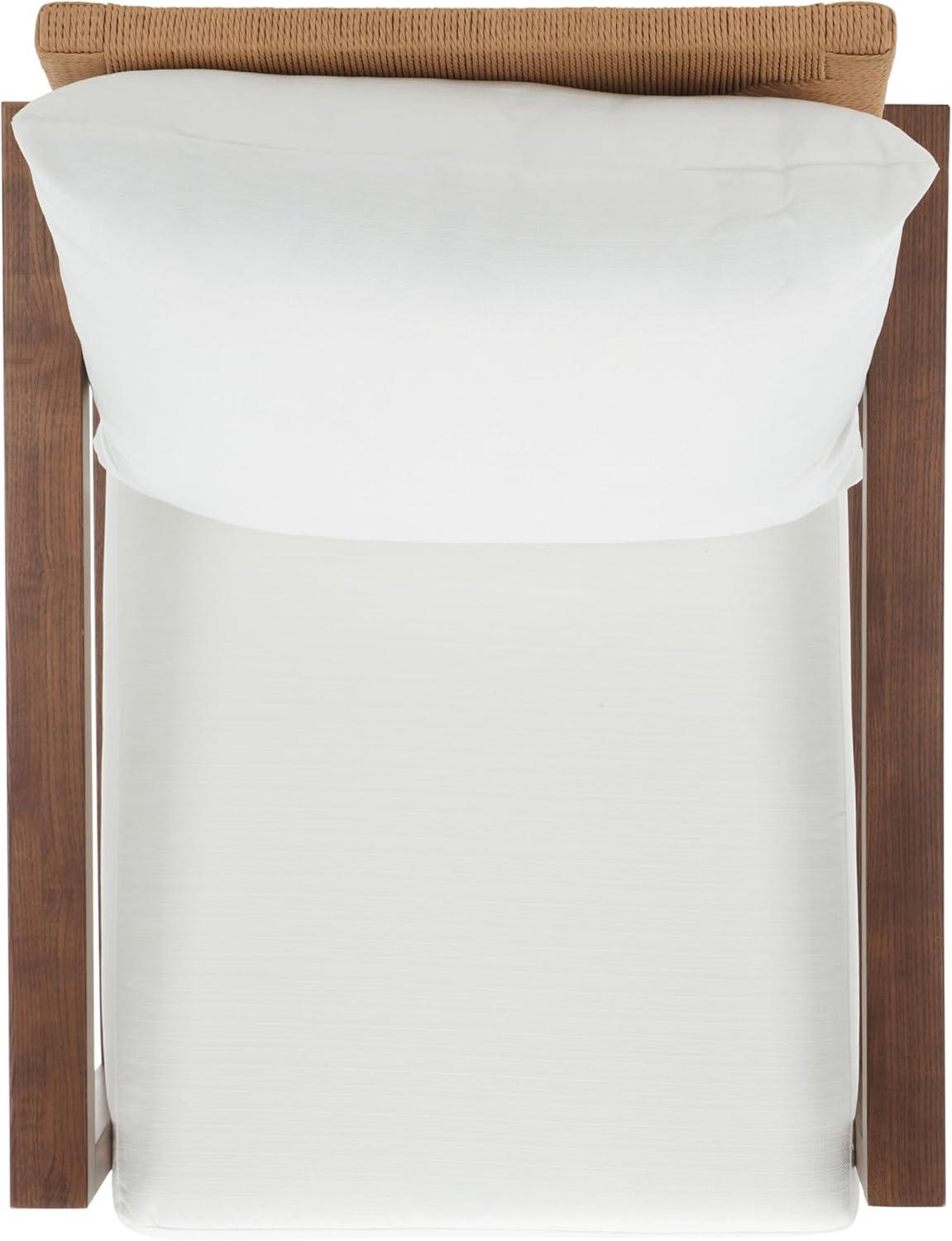 image:imageSAFAVIEH Couture Collection Emmalee WalnutNatural Cord Back Accent ChairWalnutNatural