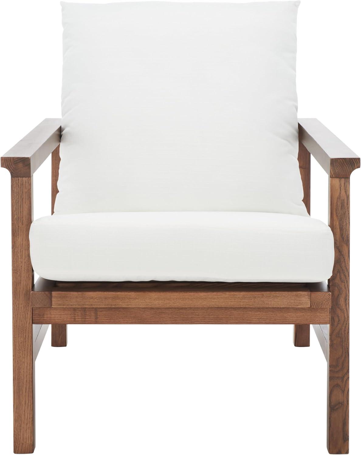 image:imageSAFAVIEH Couture Collection Emmalee WalnutNatural Cord Back Accent ChairWalnutNatural