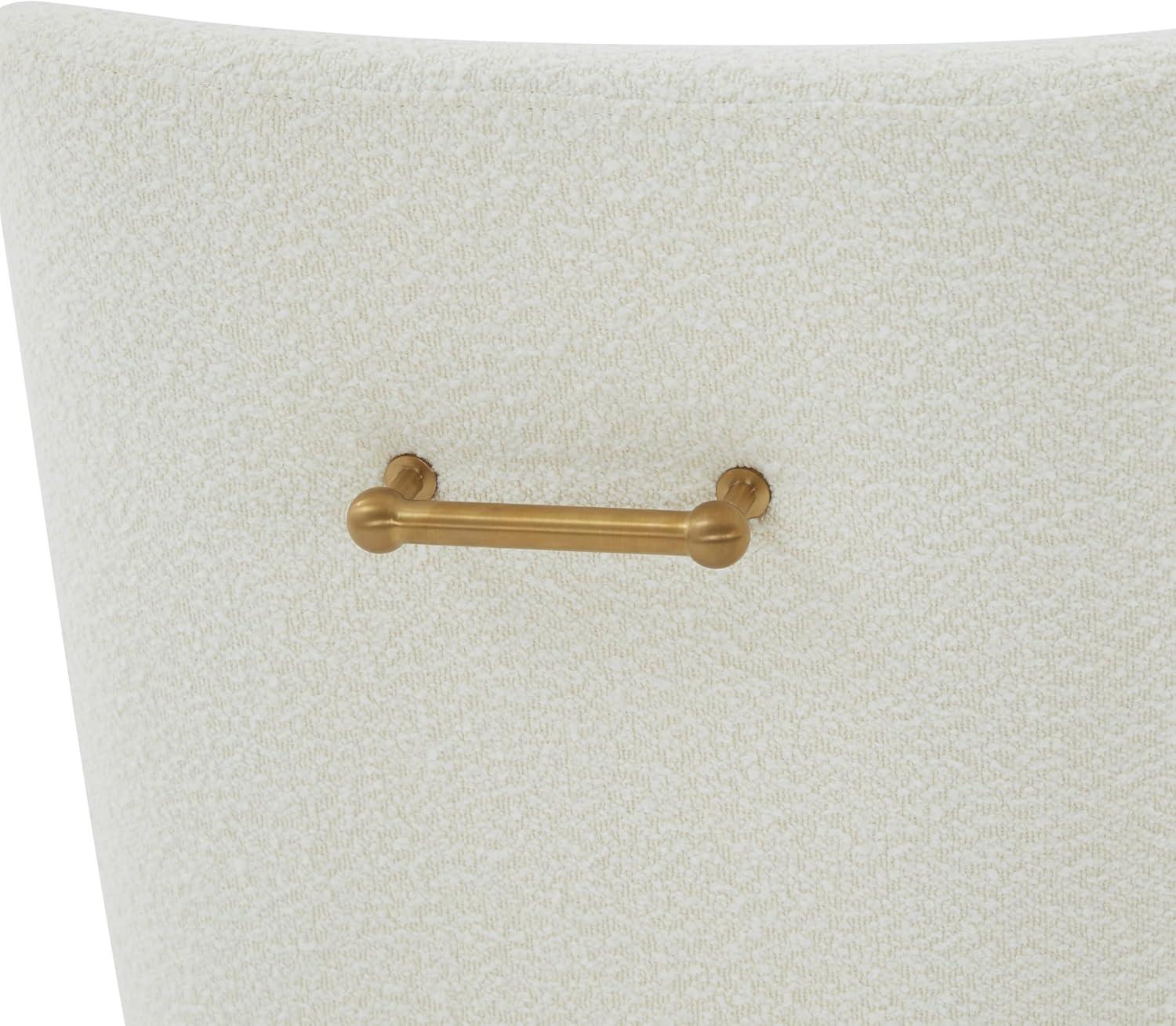 image:imageSAFAVIEH Couture Collection Jakob Ivory BoucleGold Adjustable Swivel Home Office Desk ChairIvoryGold