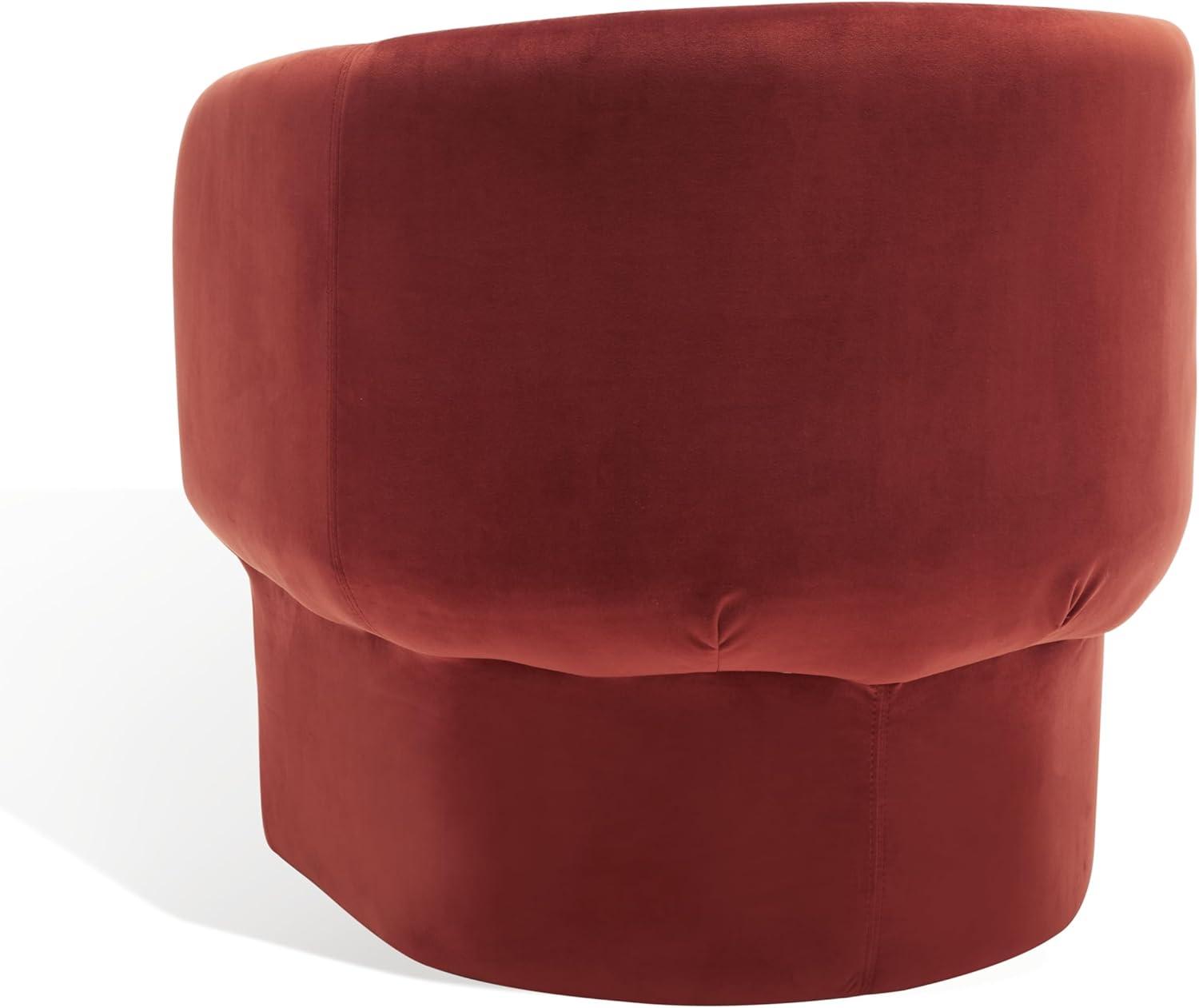 image:imageSAFAVIEH Couture Collection Kellyanne Modern Rust Velvet Dining Chair Fully AssembledRust