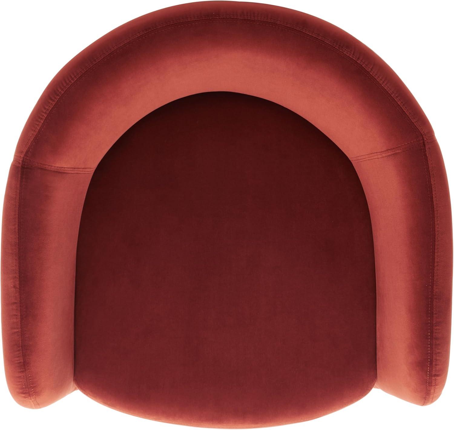 image:imageSAFAVIEH Couture Collection Kellyanne Modern Rust Velvet Dining Chair Fully AssembledRust