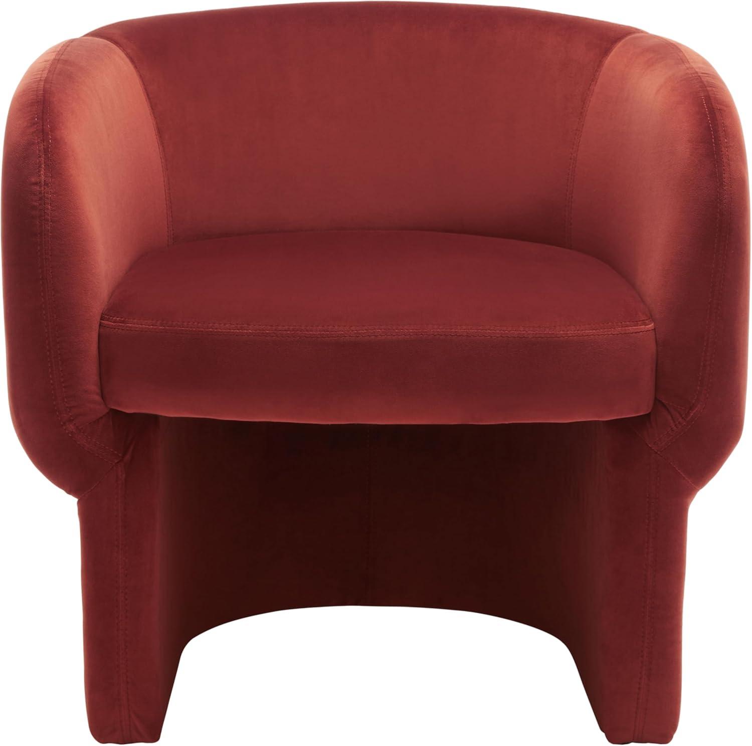 image:imageSAFAVIEH Couture Collection Kellyanne Modern Rust Velvet Dining Chair Fully AssembledRust