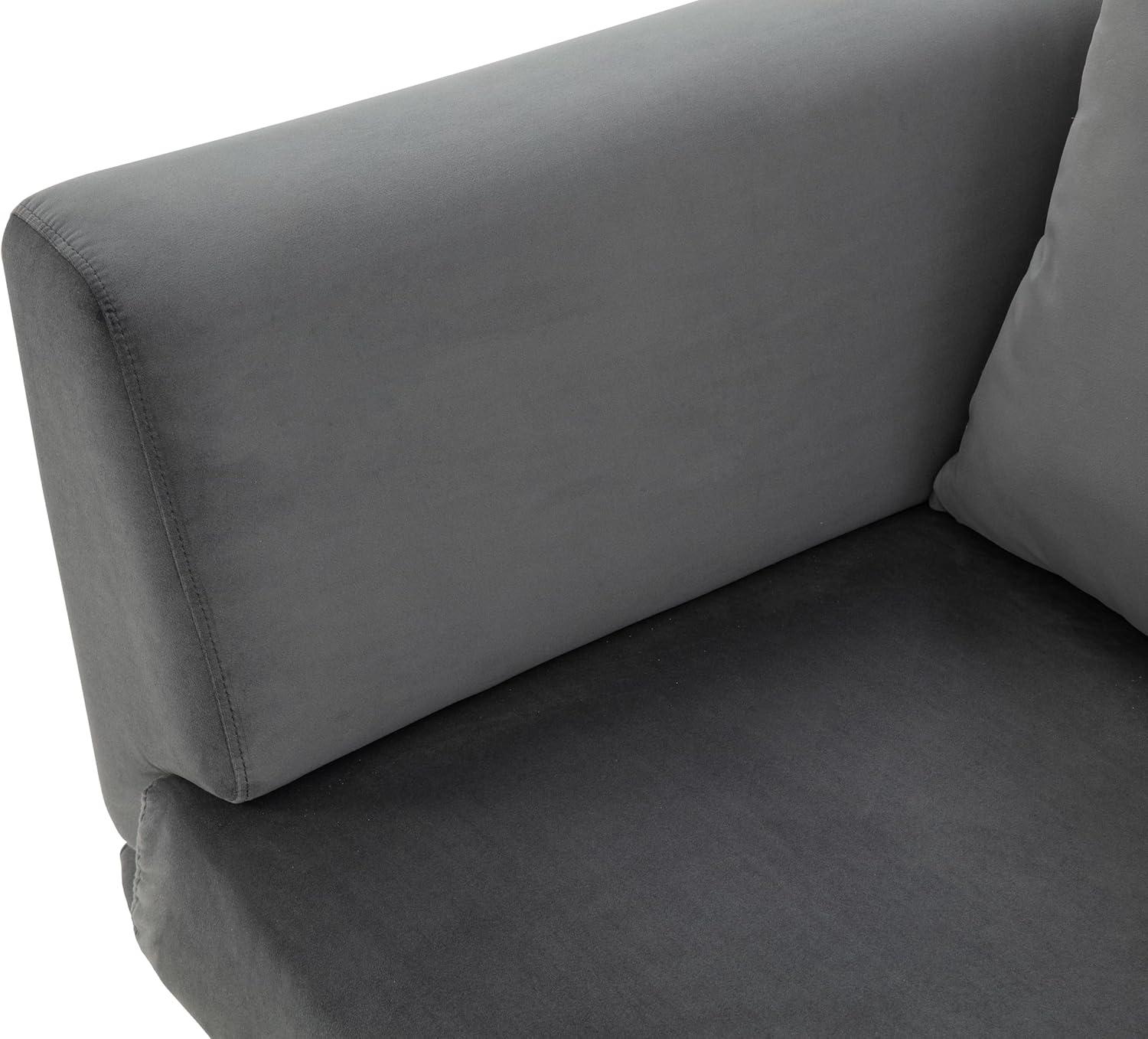 image:imageSAFAVIEH Couture Collection Marcy Grey Velvet Sofa
