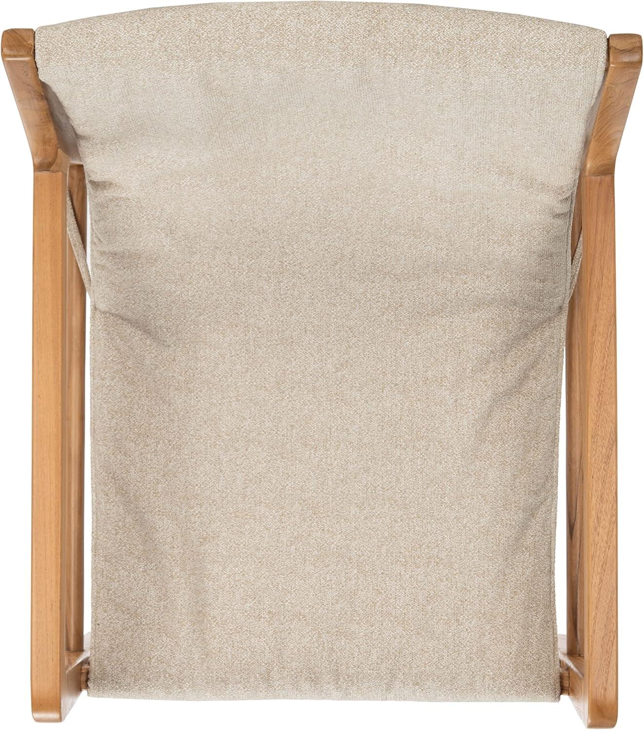 image:imageSAFAVIEH Couture Collection Osmond Coastal Sand LinenNatural Sling Chair Fully Assembled