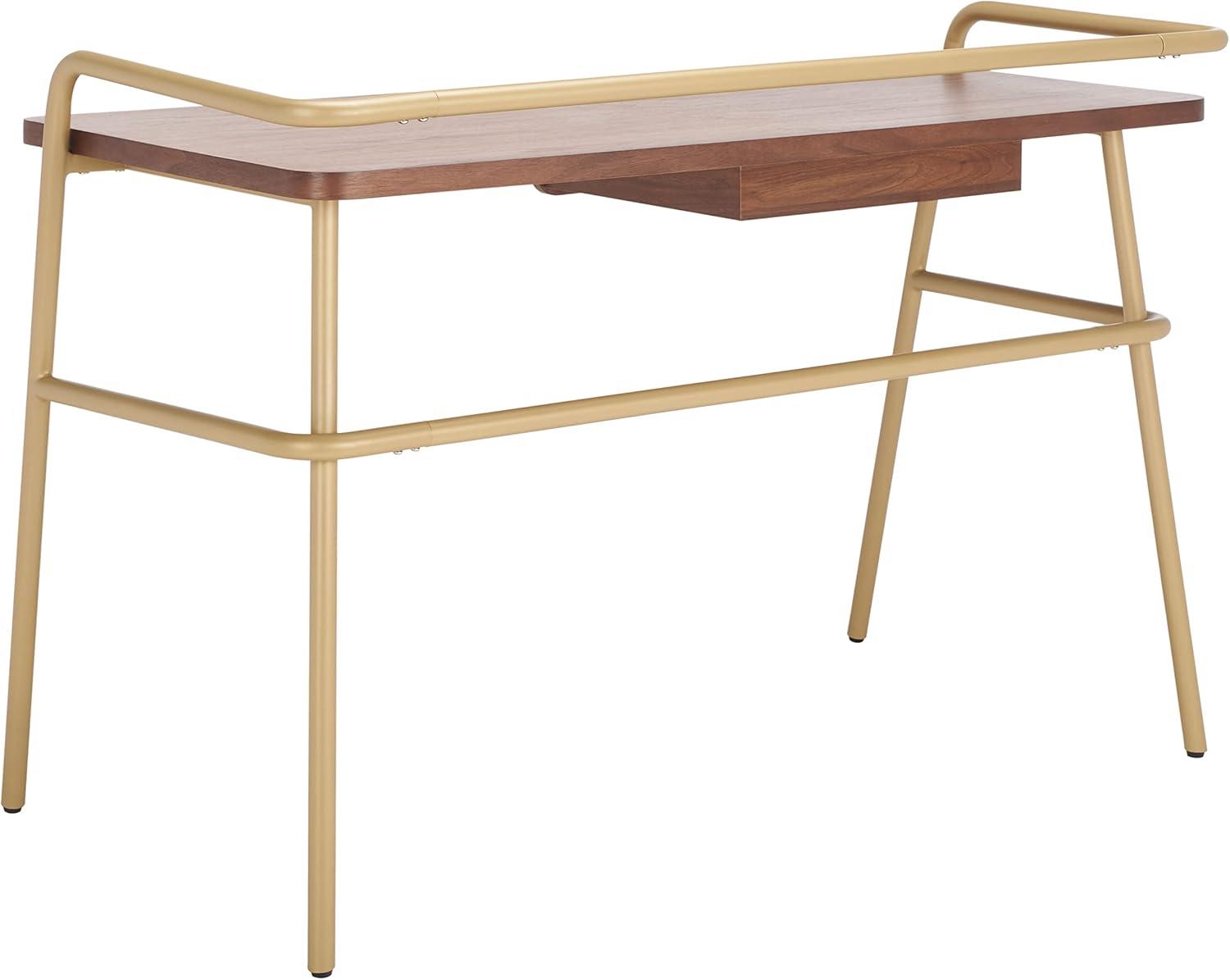 image:imageSAFAVIEH Couture Collection Regis WalnutBronze Office Computer Writing Desk