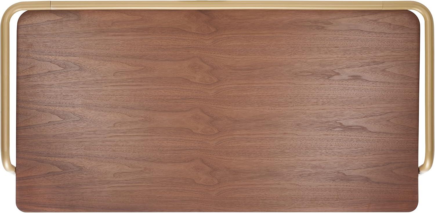 image:imageSAFAVIEH Couture Collection Regis WalnutBronze Office Computer Writing Desk