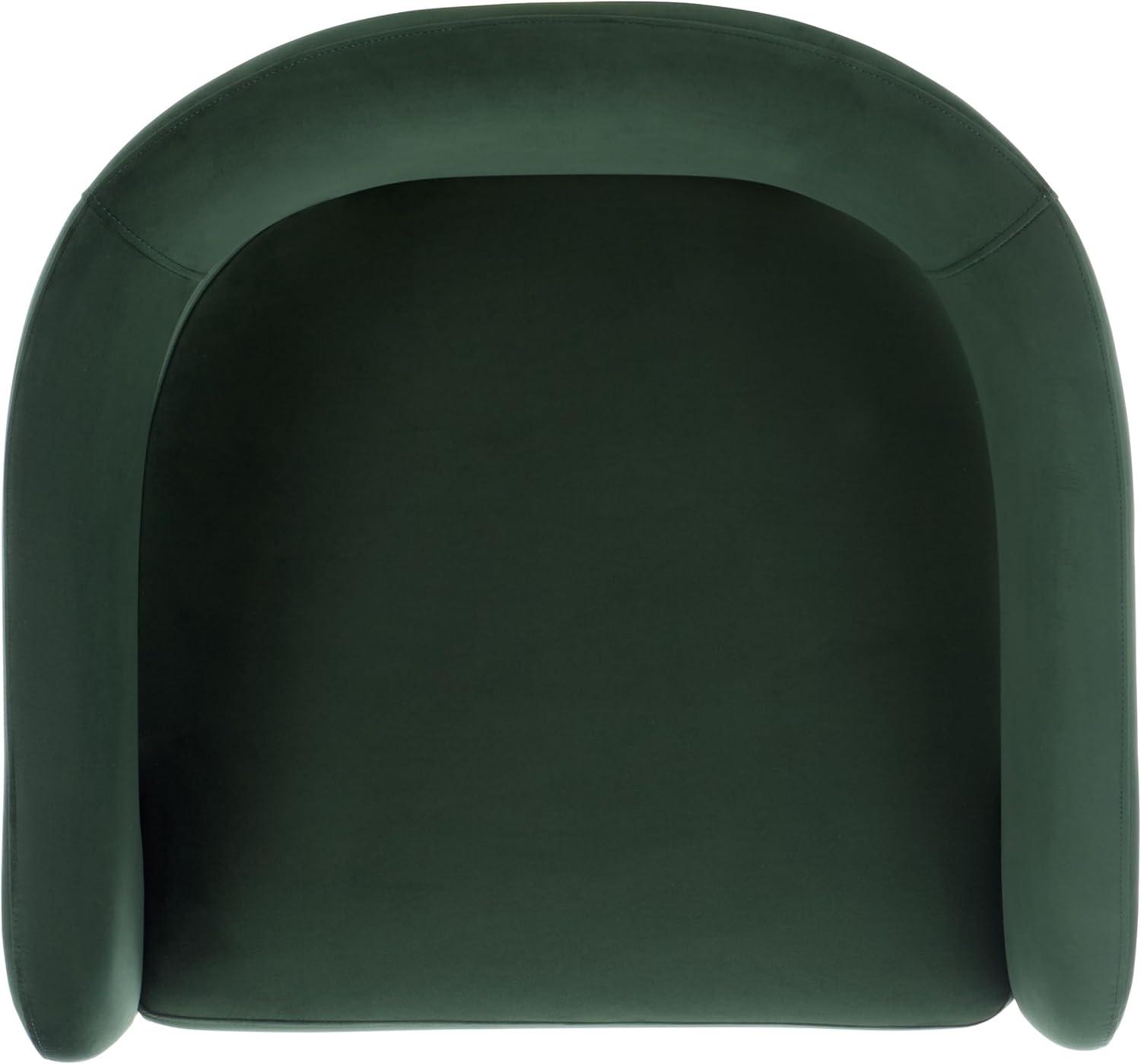 image:imageSAFAVIEH Couture Collection Roseanna Modern Forest Green Velvet Accent Chair Fully AssembledForest Green