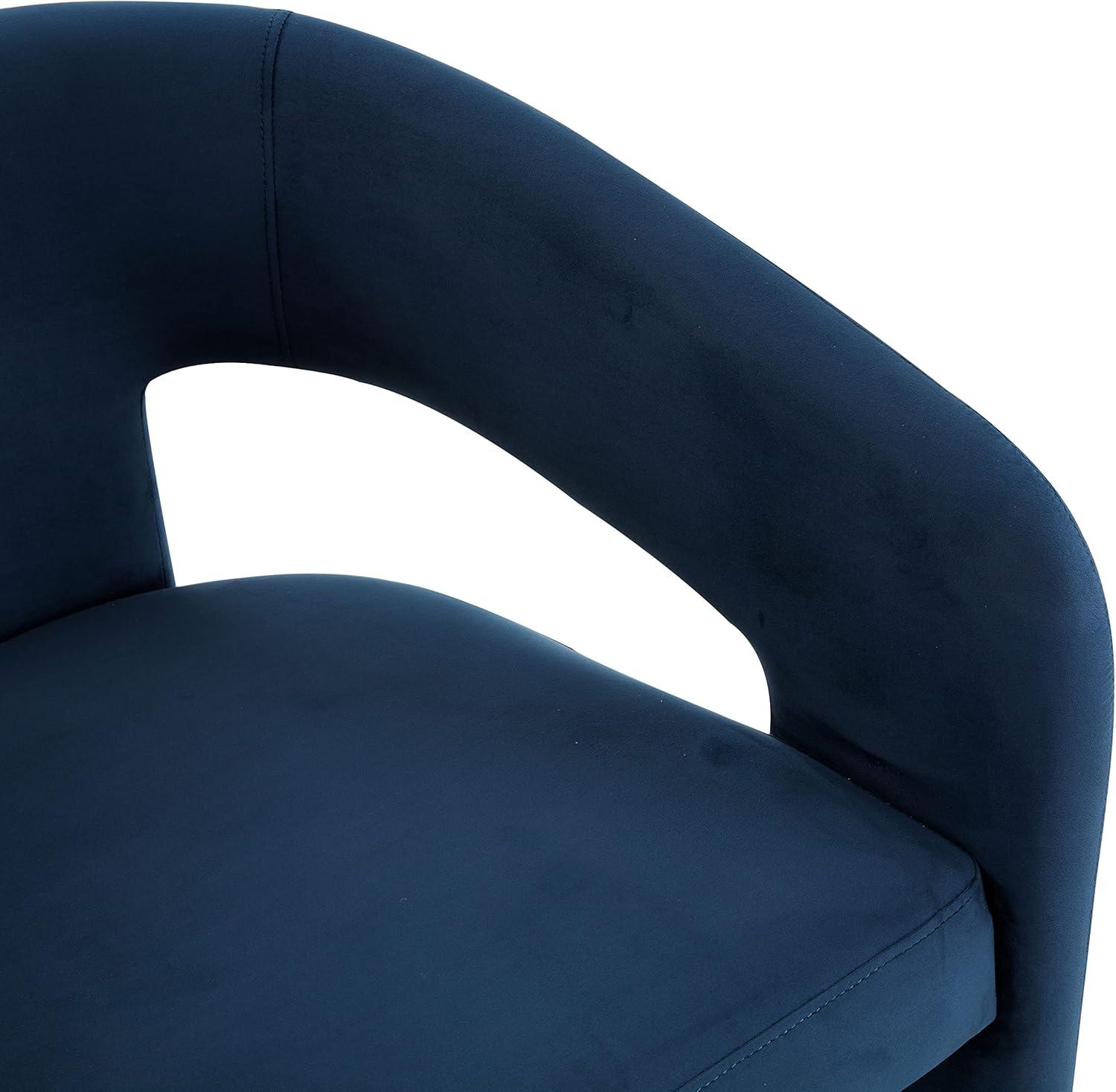 image:imageSAFAVIEH Couture Collection Roseanna Modern Forest Green Velvet Accent Chair Fully AssembledNavy