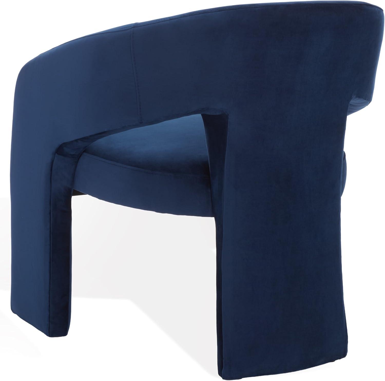 image:imageSAFAVIEH Couture Collection Roseanna Modern Forest Green Velvet Accent Chair Fully AssembledNavy