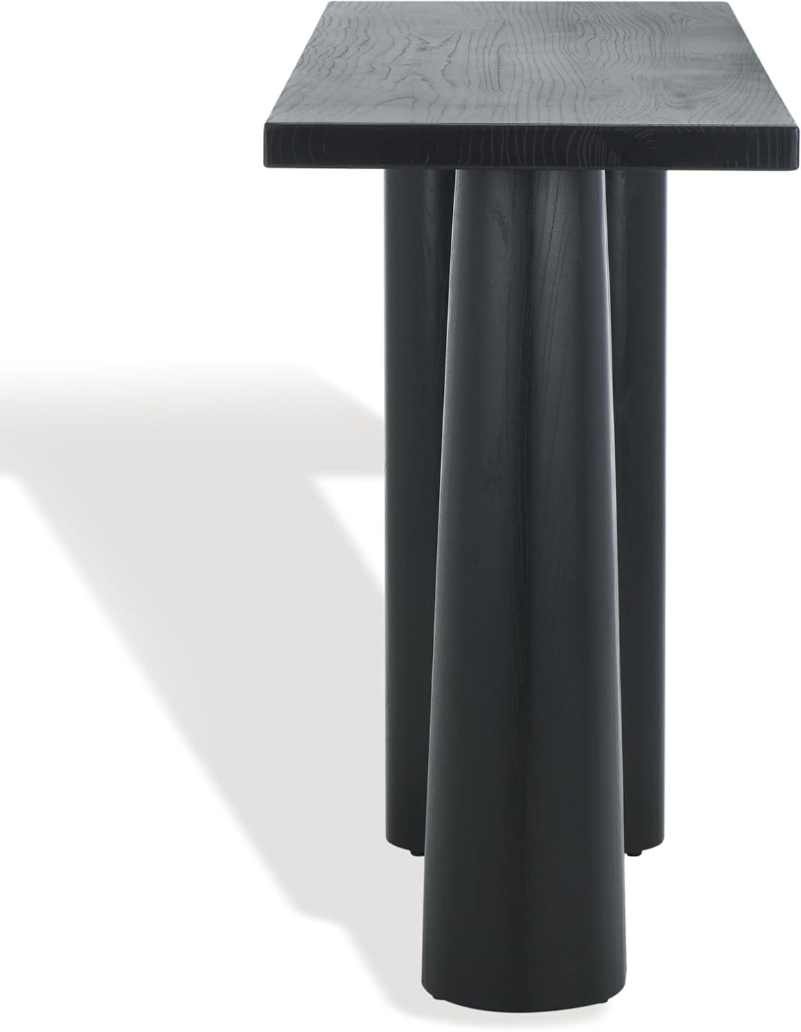 image:imageSAFAVIEH Couture Collection Ryllae Natural Solid Wood Console TableBlack